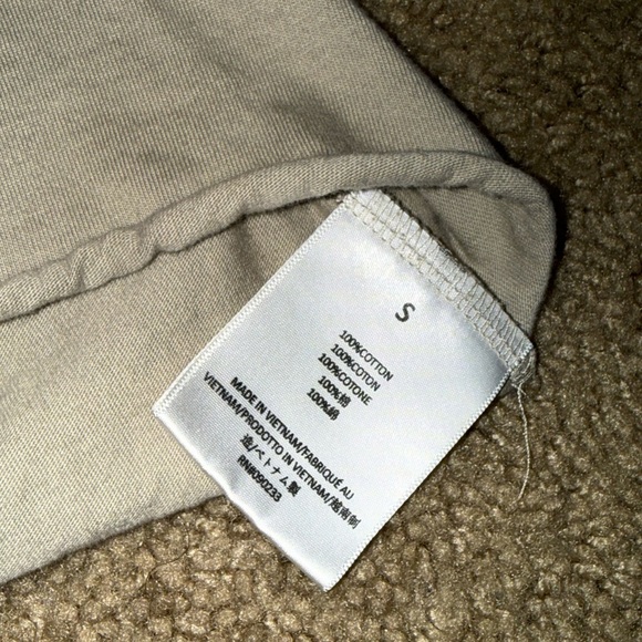 Essentials Tan Cropped Crewneck Men's Sweater - Picture 3 of 3